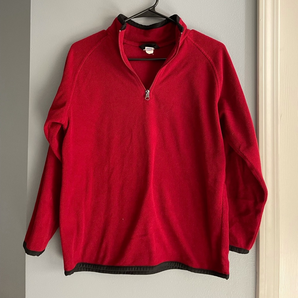 cozy red fleece